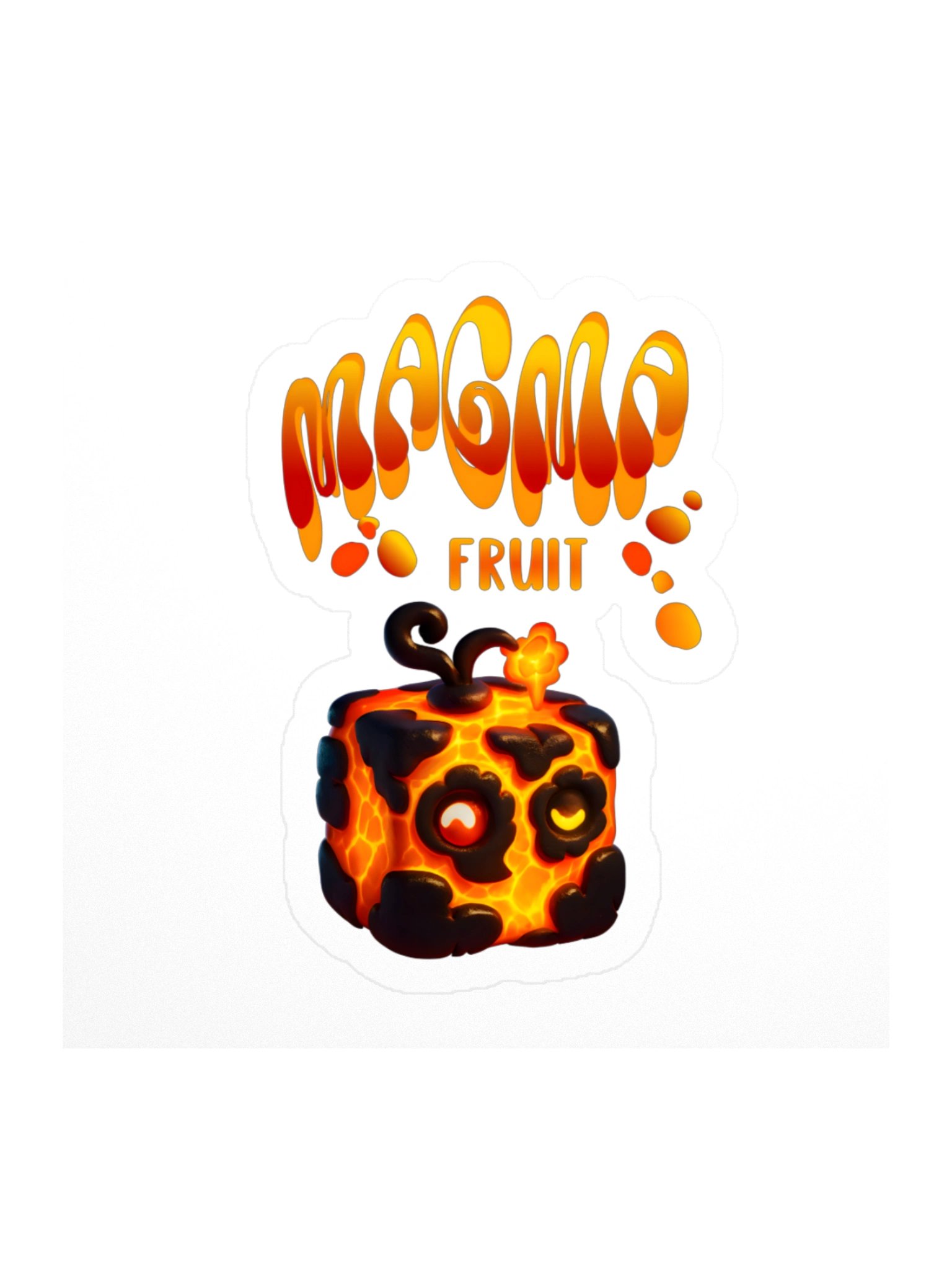 Magma Fruit Sticker 3x3" Blox Fruits Gamer Gift For Kids product image (1)