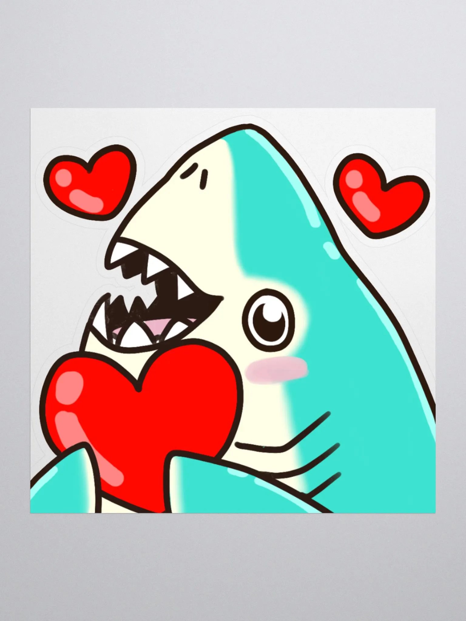 Shark Love Sticker product image (3)