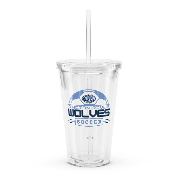 Double Walled Clear Plastic Tumbler (16 oz) - Half Ball Columbia product image (1)