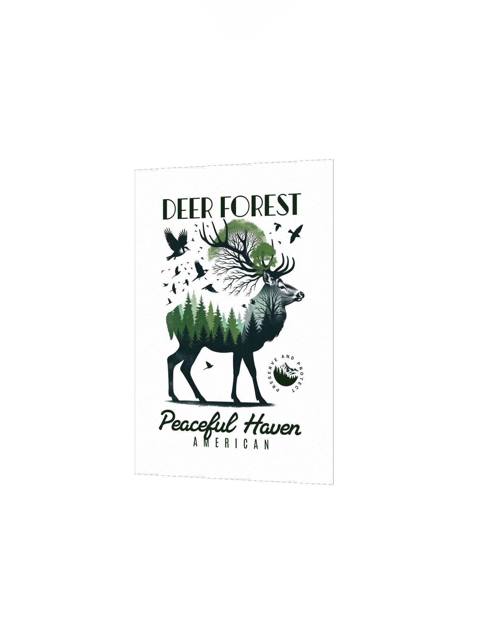 Deer Forest Peaceful Heaven Nature Poster for Home Decor product image (13)