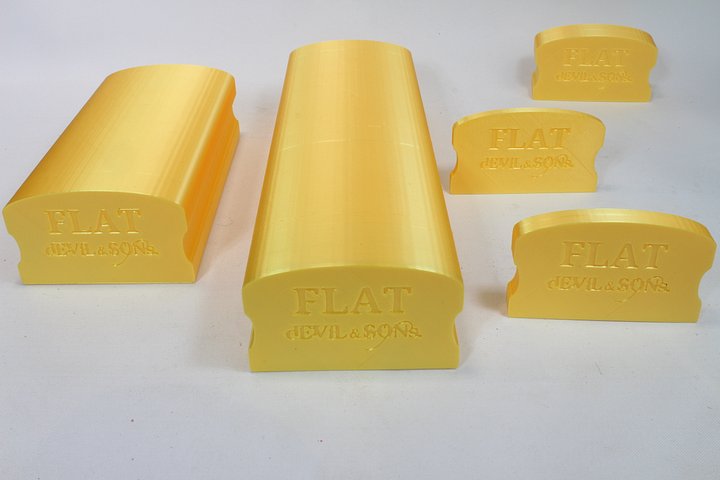 Set of five FLAT sanding Guitar Blocks (3D Print File) product image (1)