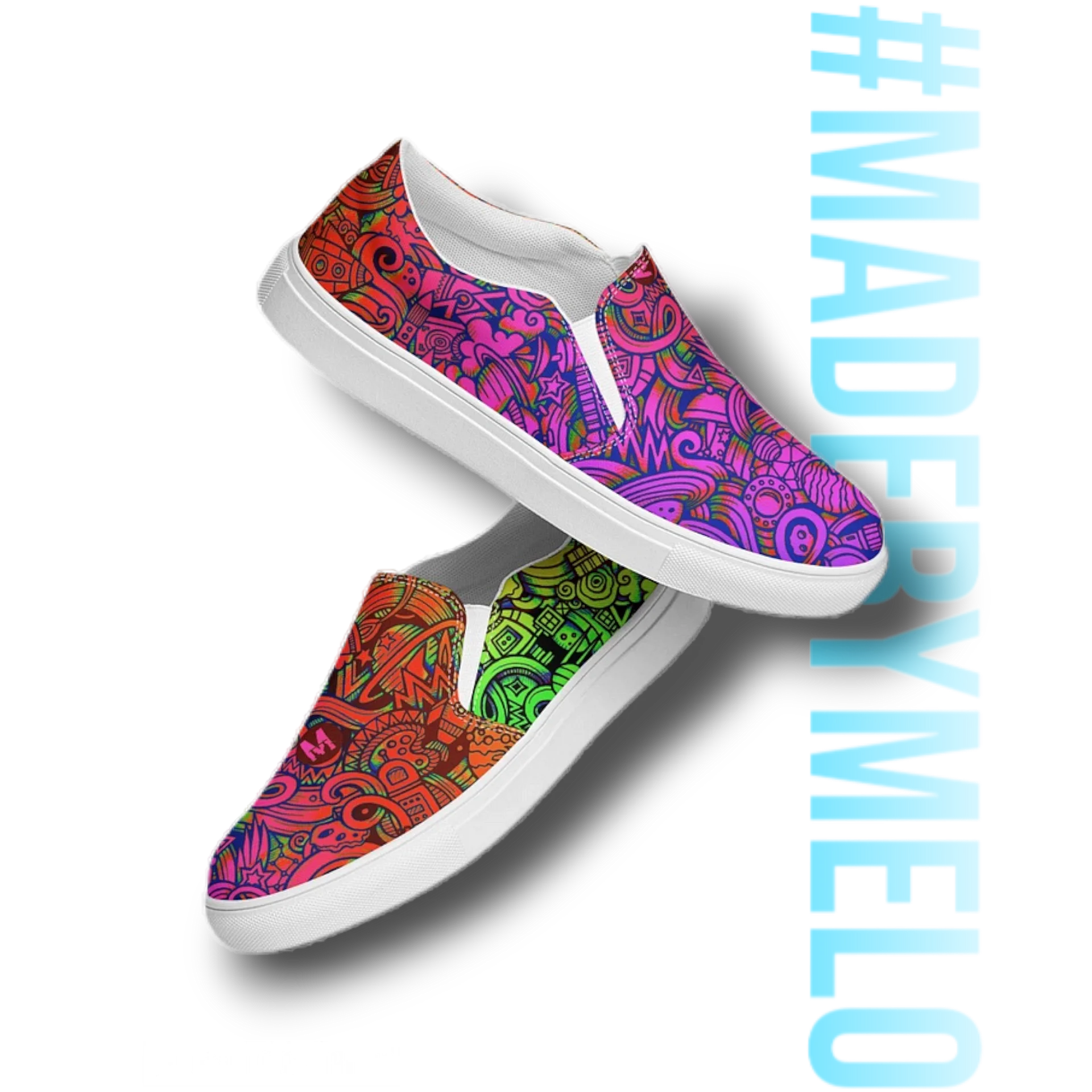 Rainbow Space Scribble - Women’s Slip-ons | #MadeByMELO product image (1)