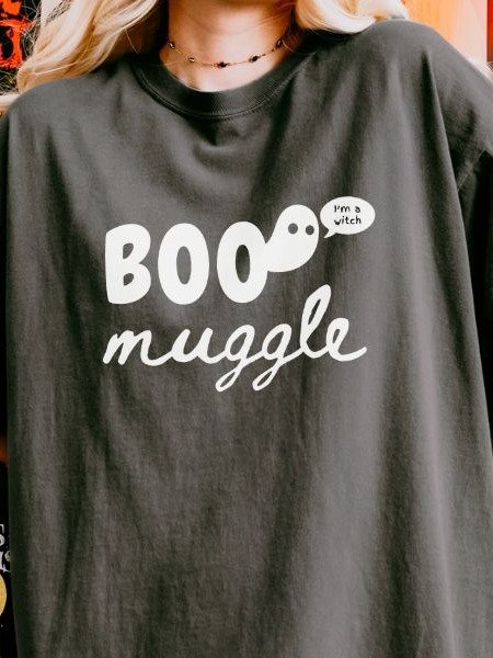 Boo Magical Halloween Cozy Minimalist Fall Shirt product image (9)