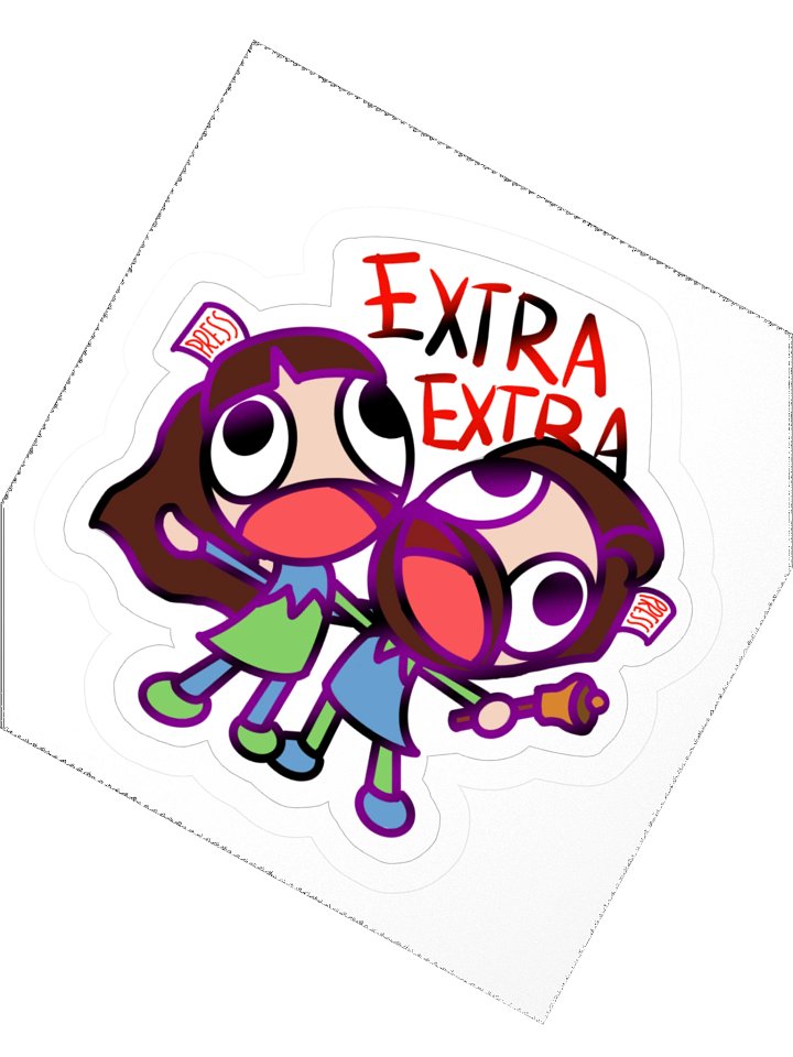 Chibi Twin Reporters Sticker product image (2)