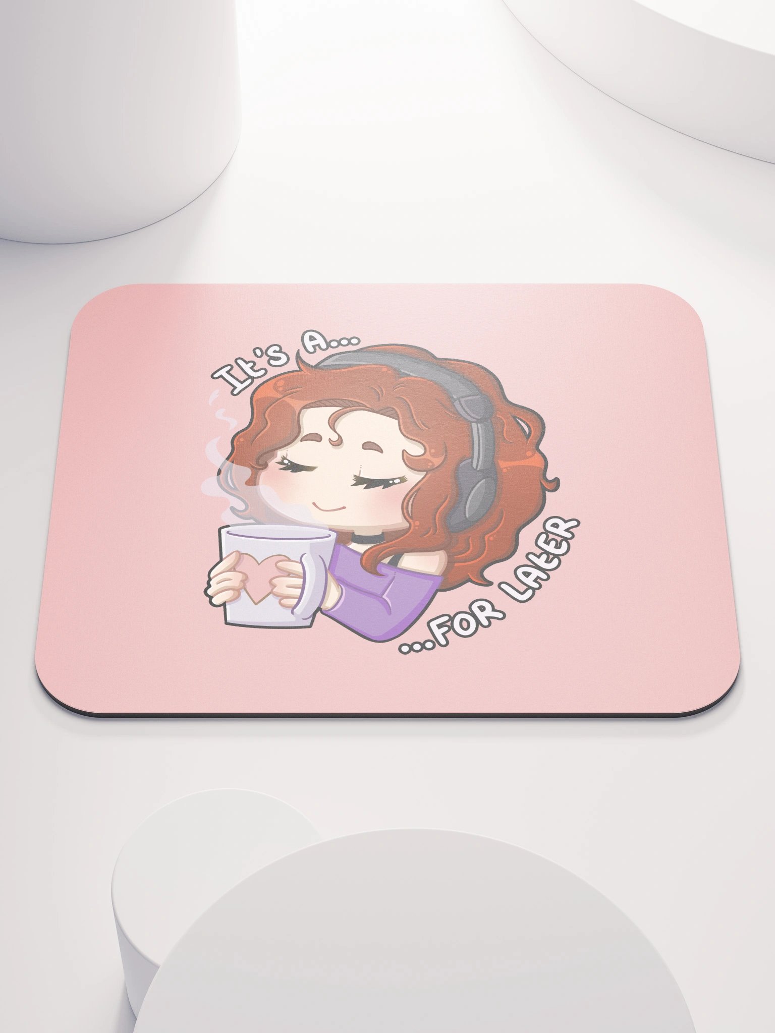 For Later mouse mat (pink) product image (1)