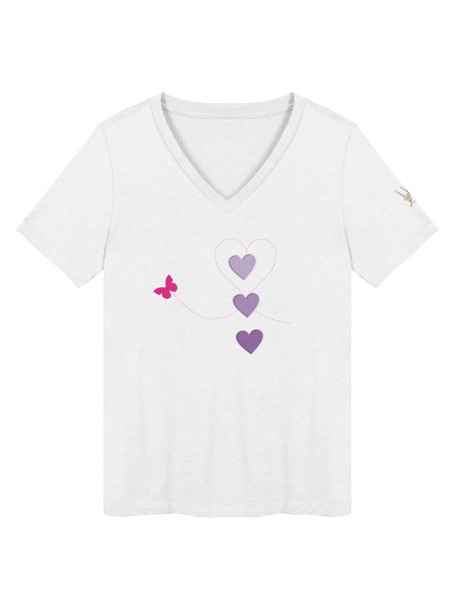 Flutter My Heart V Tee product image (5)