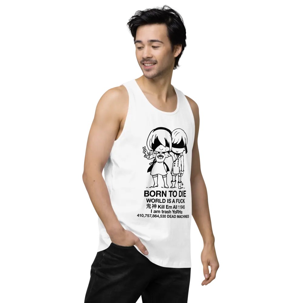BORN TO DIE - TANKTOP - WHITE product image (4)