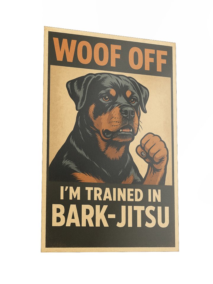 Woof Off: Bark-Jitsu Rottweiler Poster product image (4)