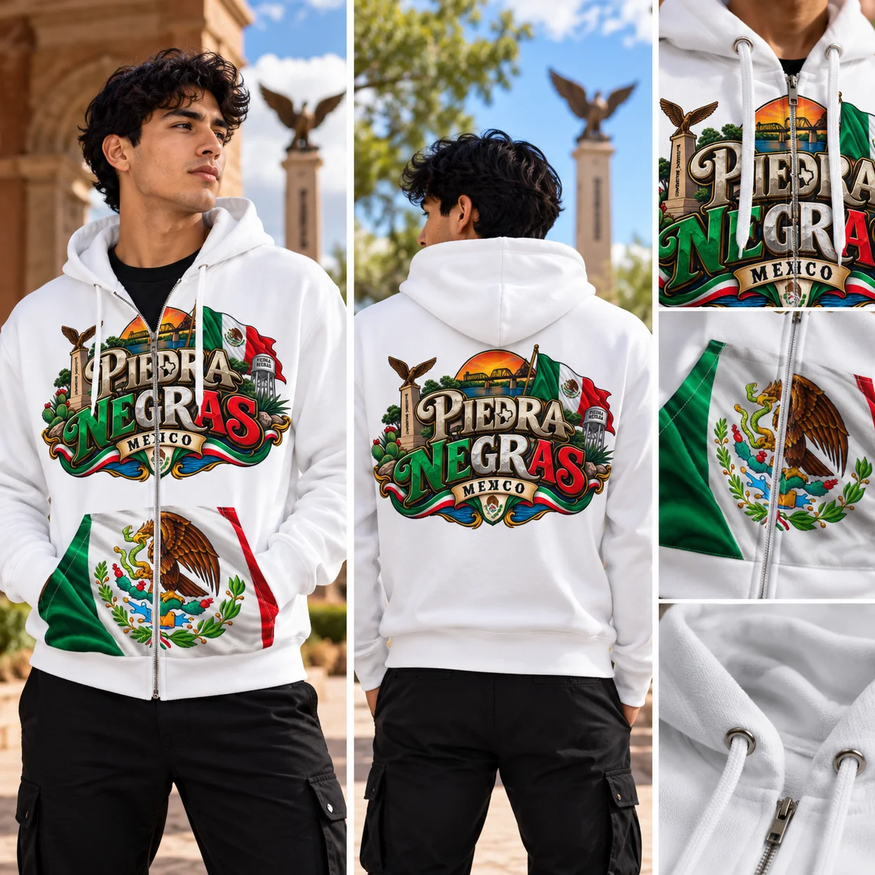 Piedras Negras Mexico Graphic Zip Hoodie product image (1)