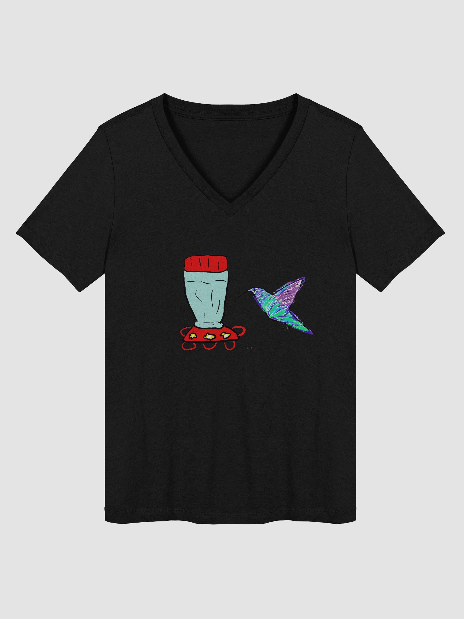 Hummingbird Relaxed V-Neck Tee product image (1)