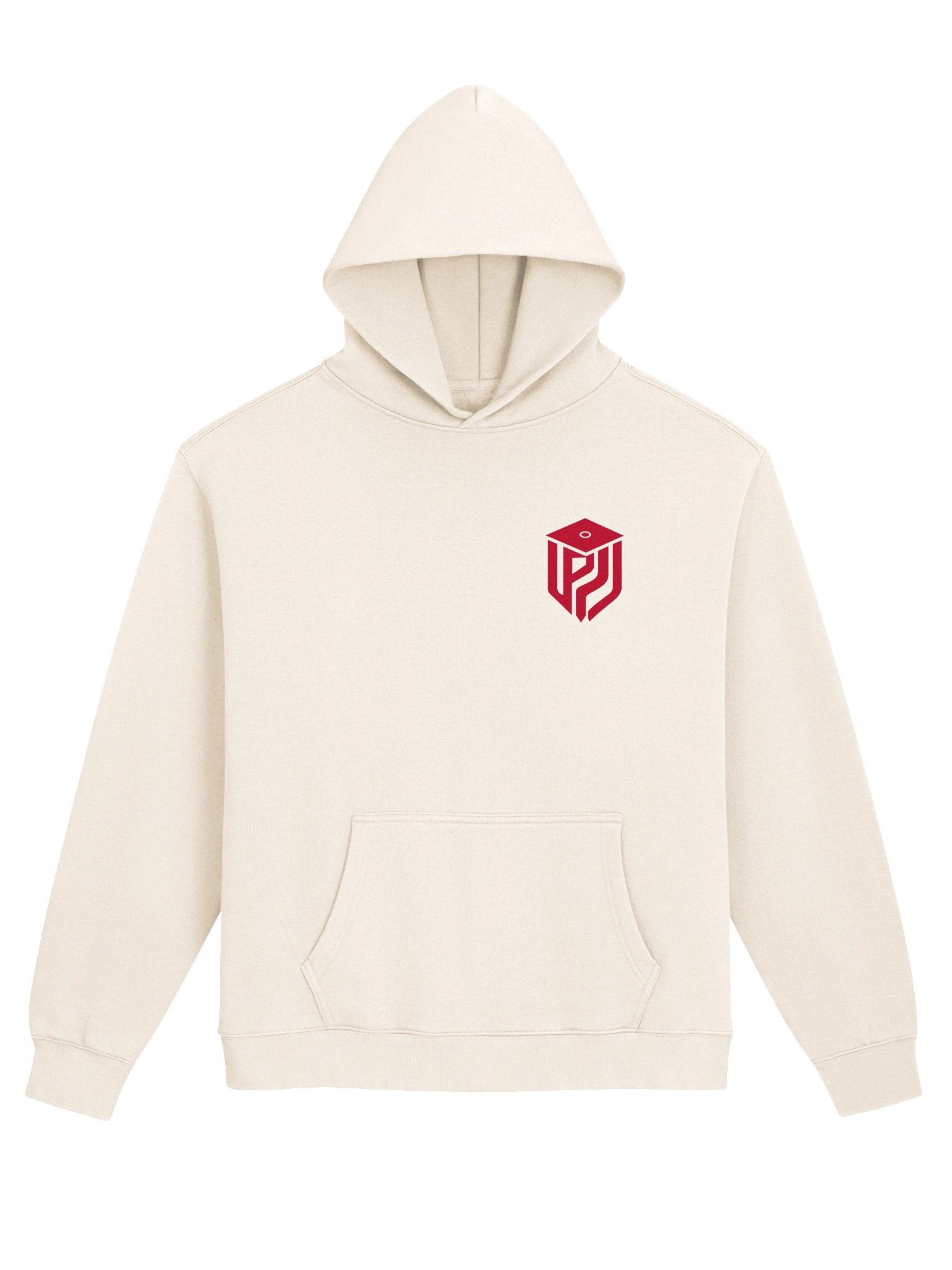 PB&G Minimal Red Emblem Relaxed Hoodie product image (4)