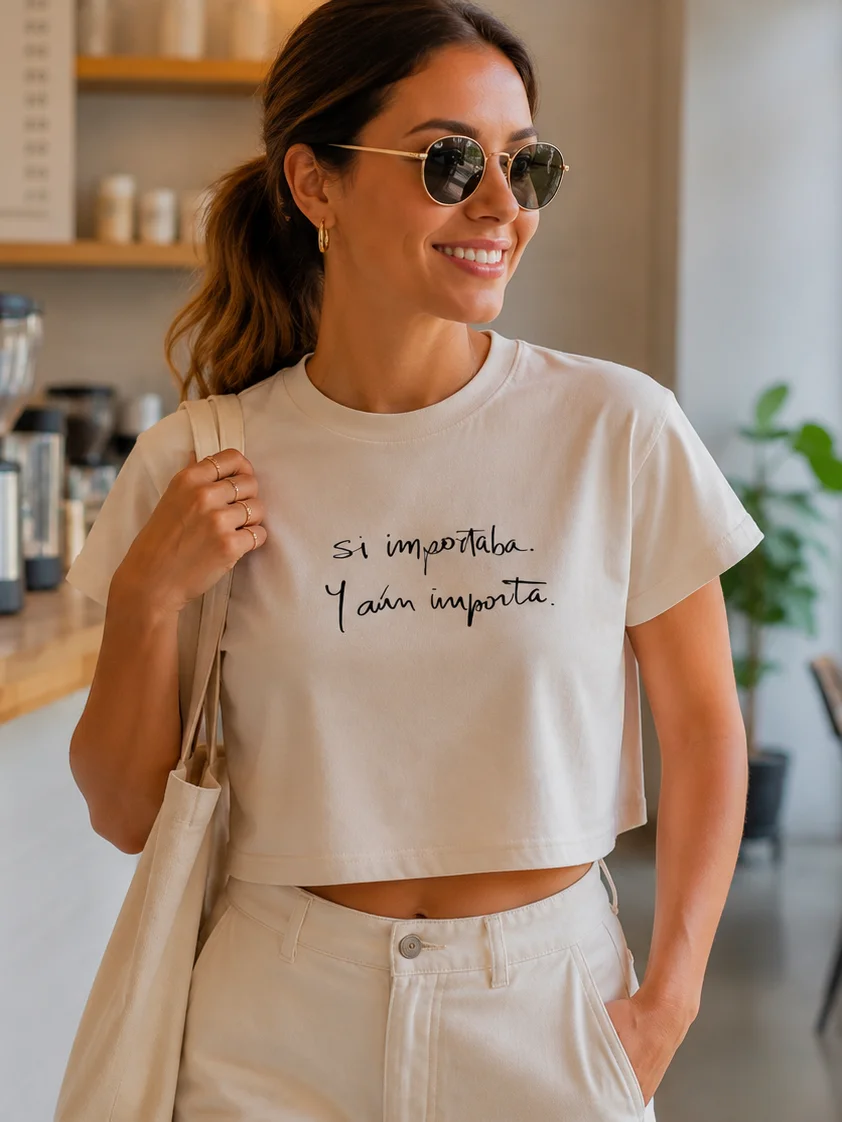 Sí Importaba. Y Aún Importa Cropped T-Shirt | Regalo Sanación Emocional Mujer Crop Top product image (5)