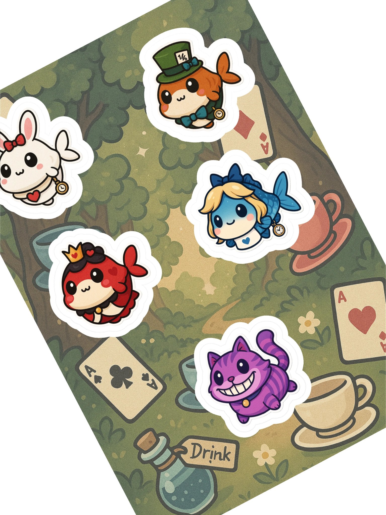 Wonderland sticker sheet product image (1)