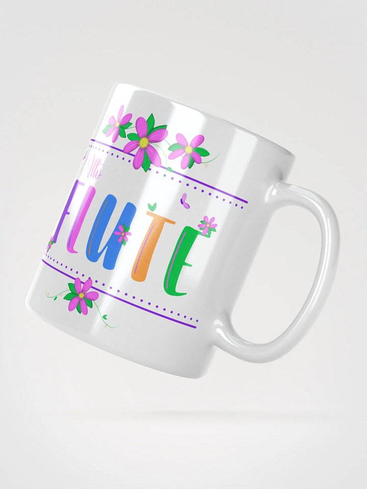 Floral Flutes White Glossy Mug - Concert Flute product image (2)