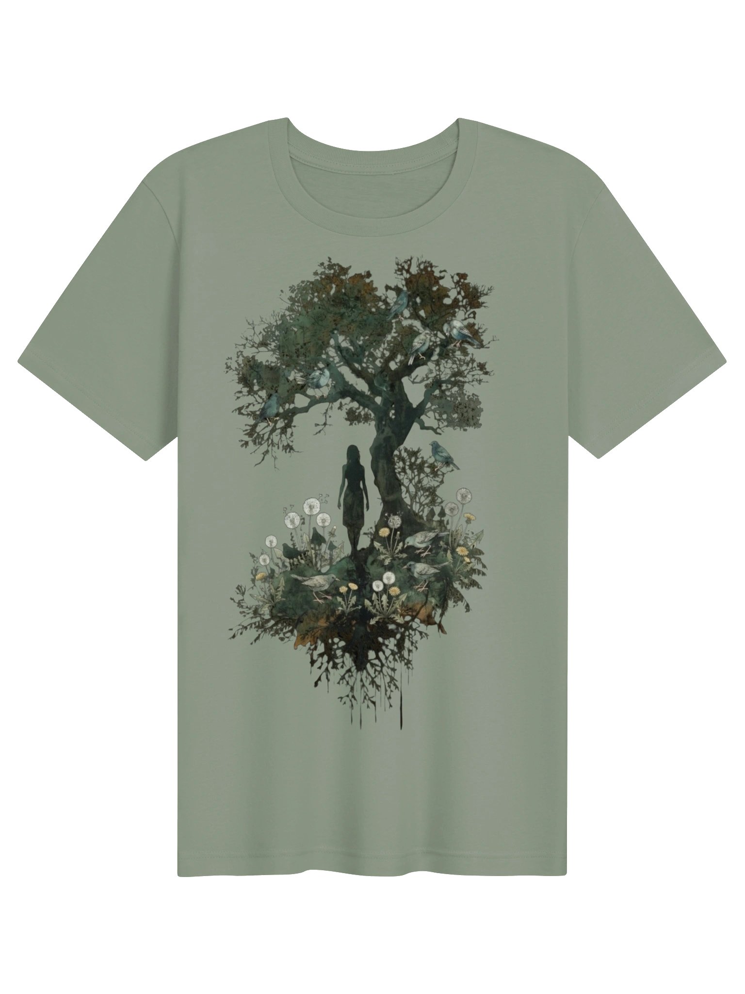 Forest Woman Silhouette Shirt, Divine Feminine Woodland Nature Lover Tee product image (2)