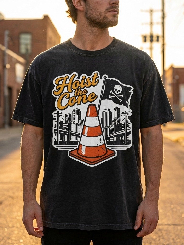 Hoist The Cone Shirt, Viral Baseball Trend Tee, Funny Sports Meme Shirt, Comfort Colors Graphic Tee, Streetwear Gift product image (2)