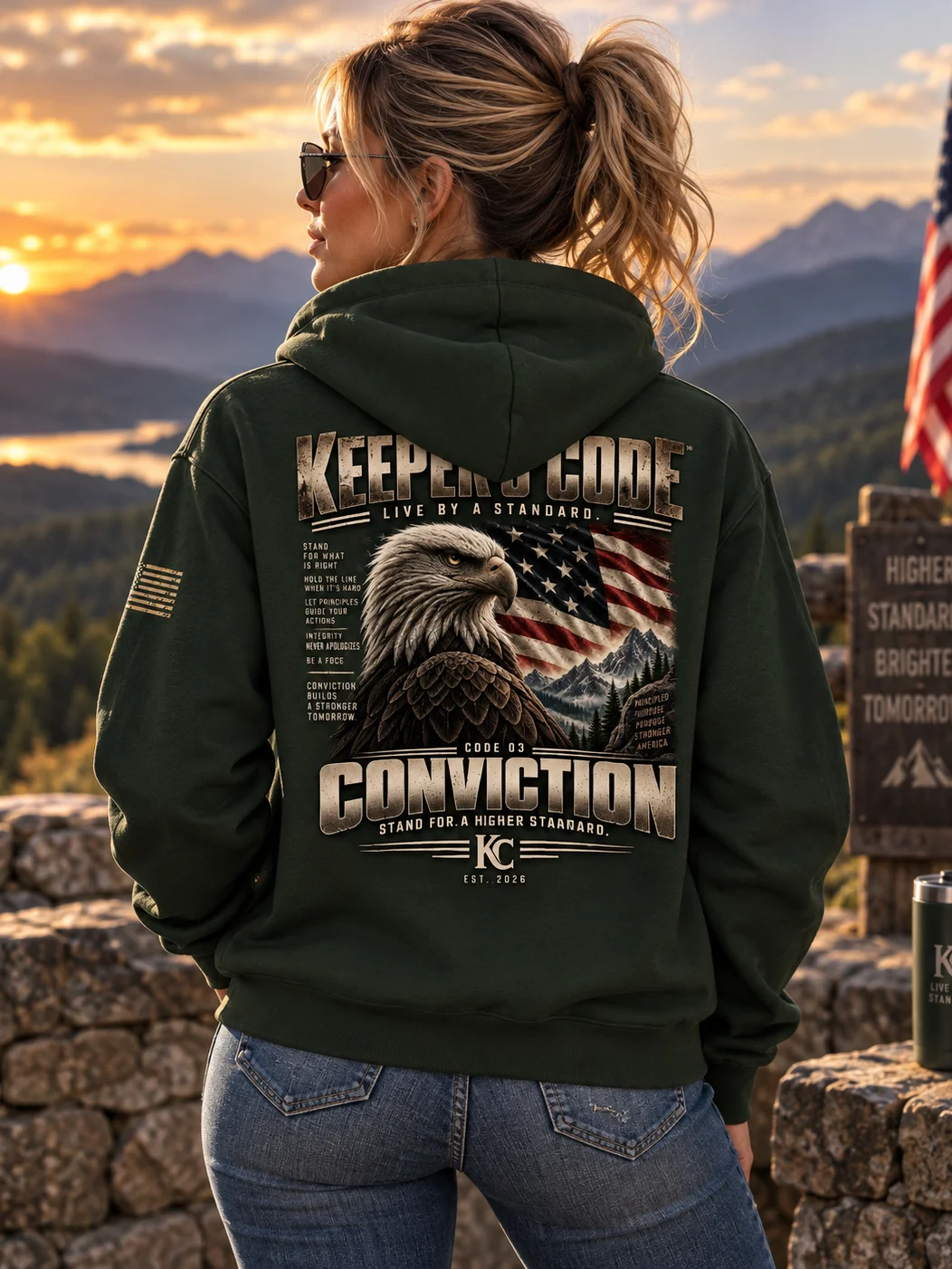 Keeper’s Code™ Women’s CODE 03 Conviction Eagle Hoodie product image (2)
