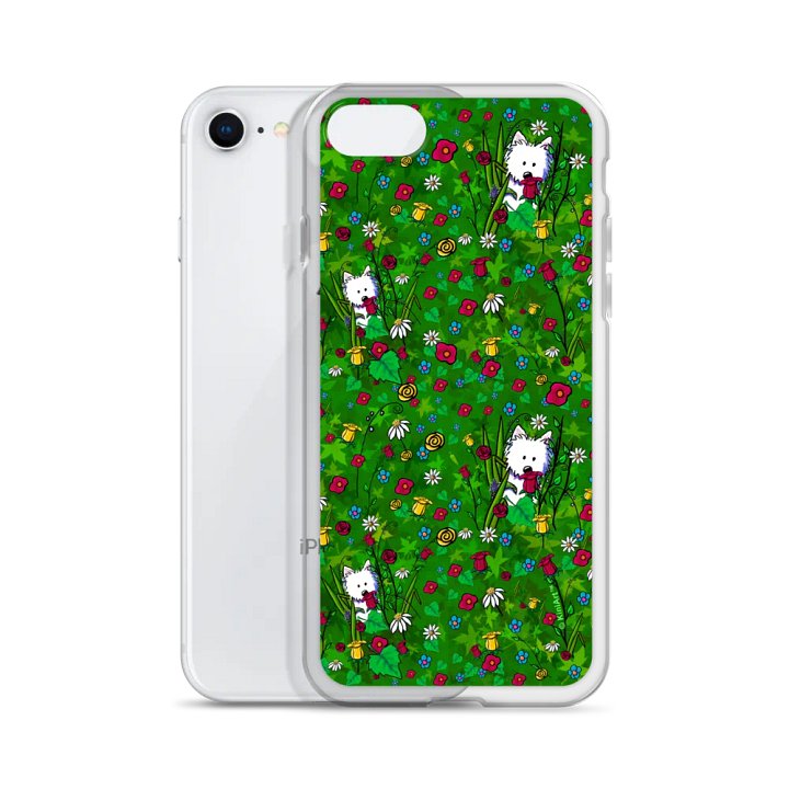 Westie Garden Helpers Clear iPhone Case product image (2)