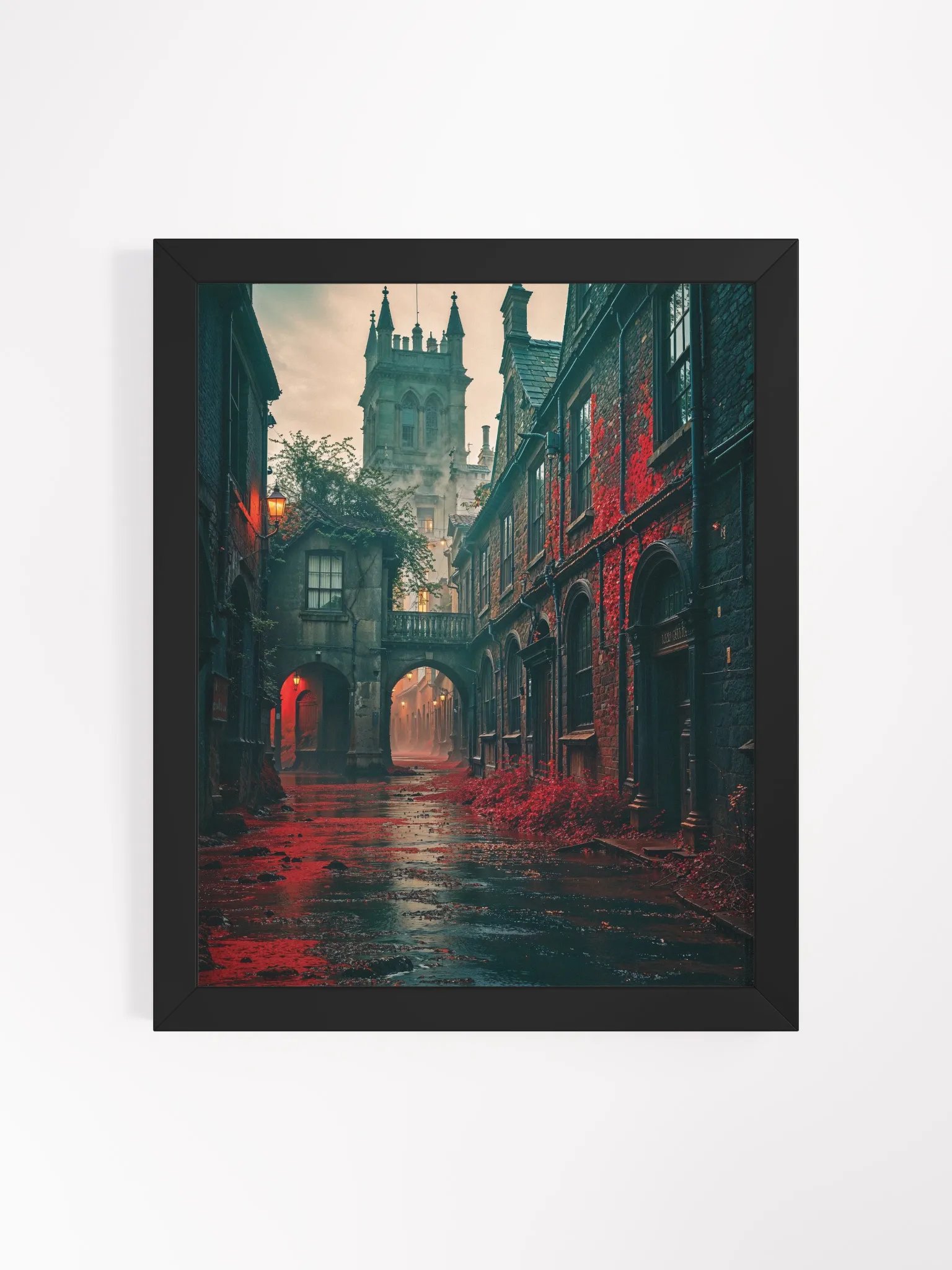 Gothic Crimson Passage Framed Print product image (1)