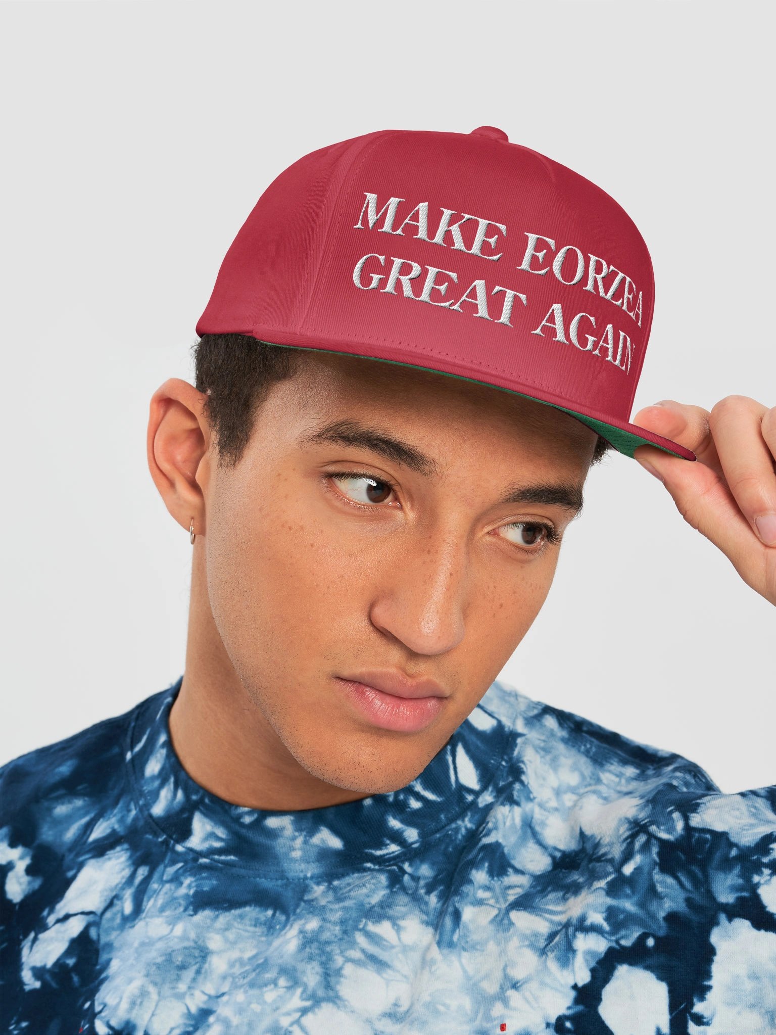 Flat Brim Make Eorzea Great Again Embroidered Hat product image (5)