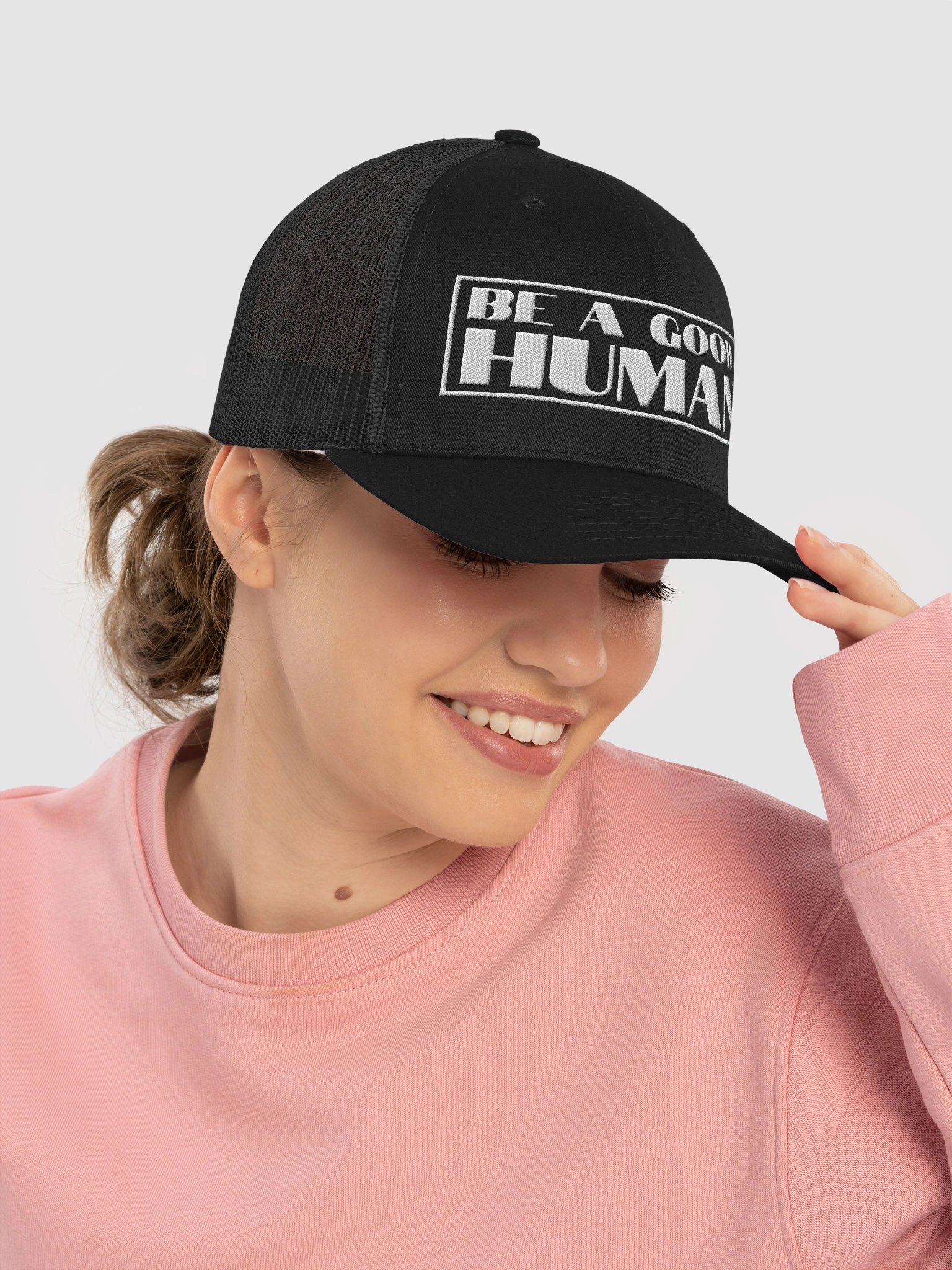 Be A Good Human Block Trucker Hat product image (5)