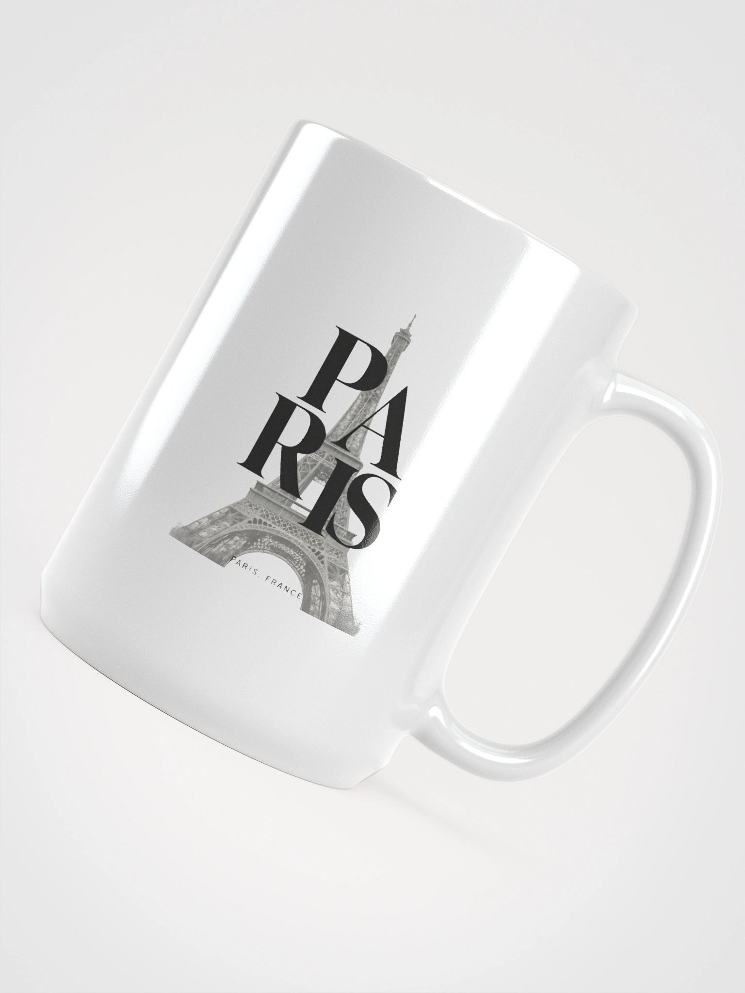 Paris Tower Mug – White Glossy Cityscape Edition product image (4)