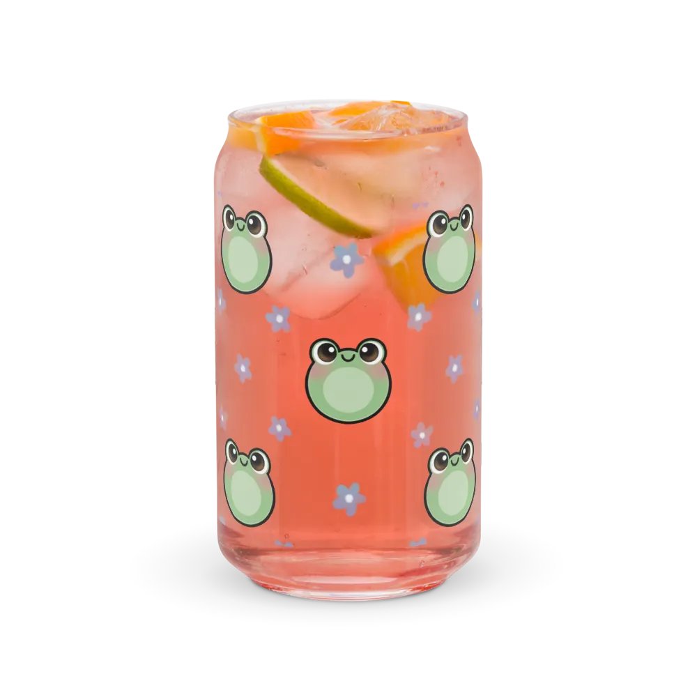 Froggy Pattern Glass Cup product image (37)