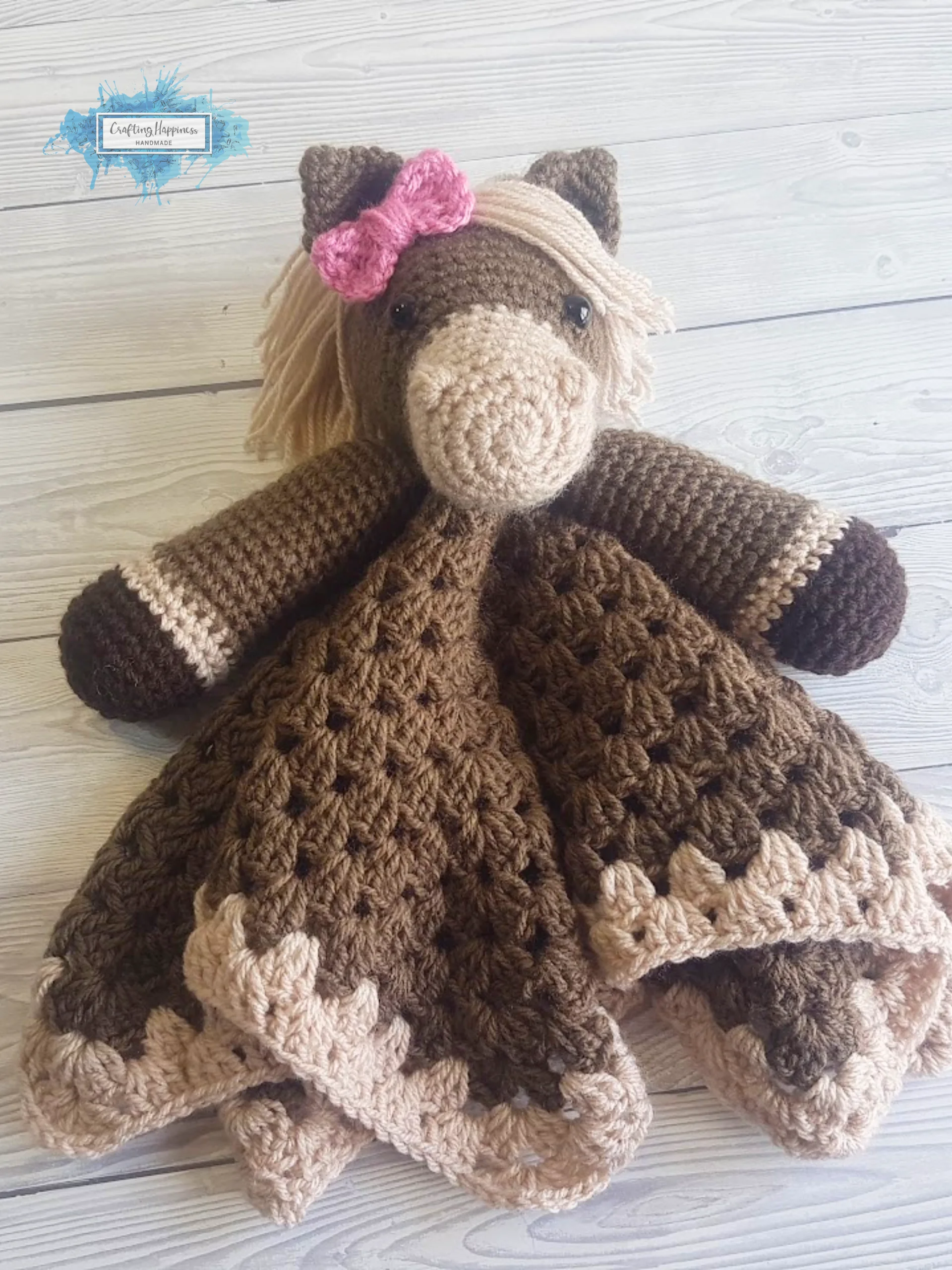 Horse Lovey Crochet Pattern Harry and Harriet Comforter PDF Pattern - Crafting Happiness product image (4)
