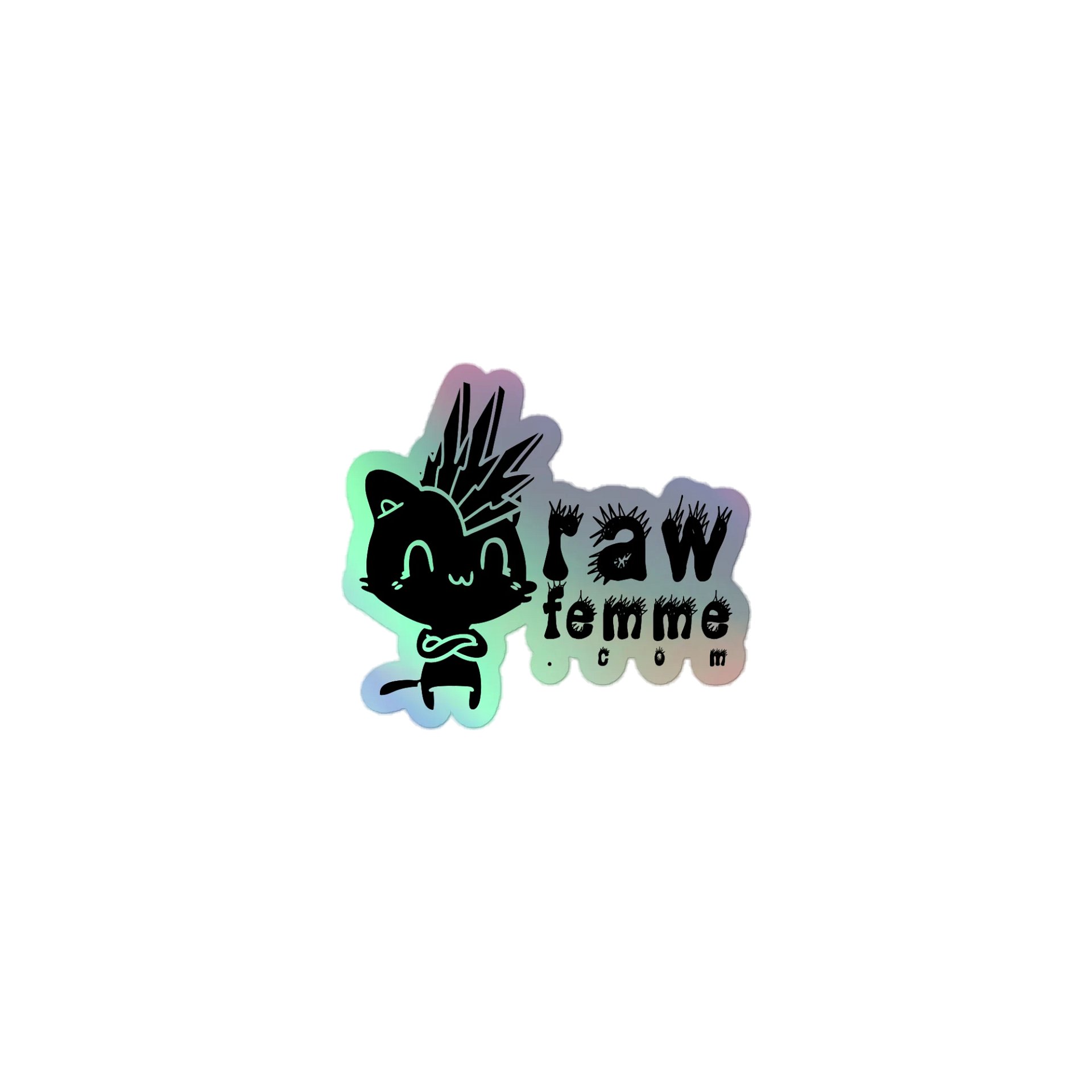 Raw Femme Punk Kitty Sticker product image (1)