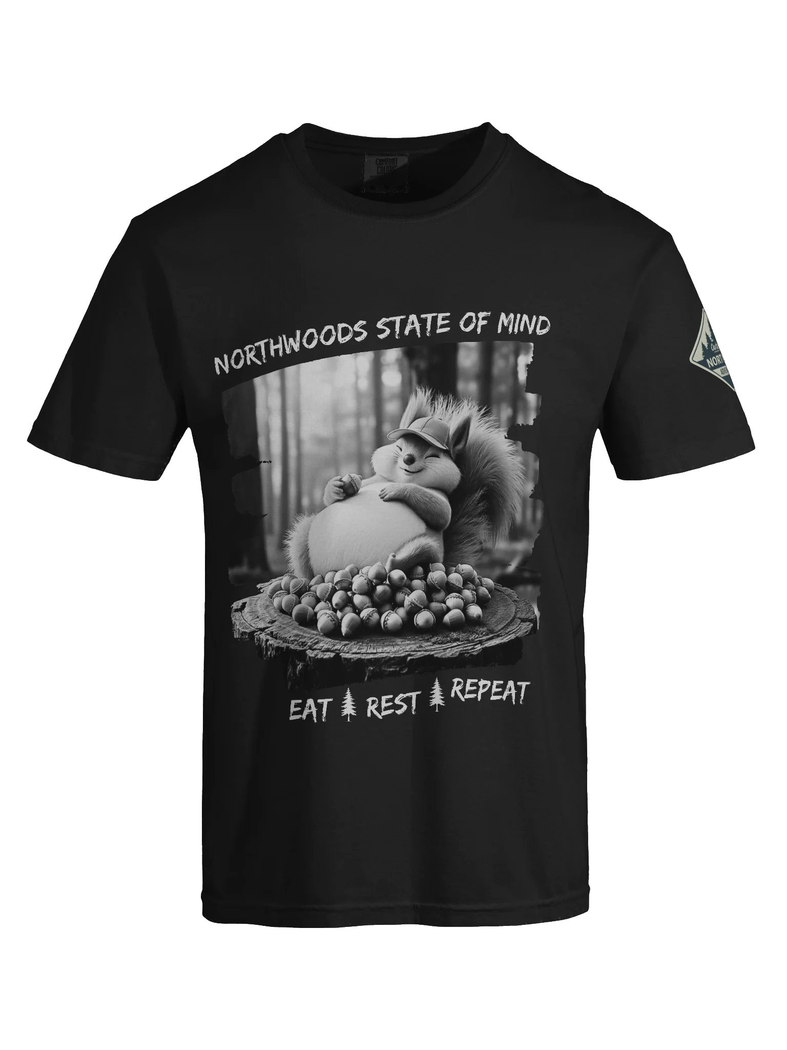 Northwoods State of Mind – Eat Rest Repeat Squirrel Shirt product image (5)