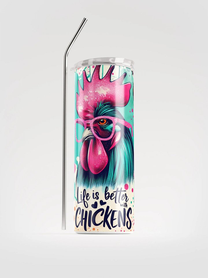 Funky Life Is Better With Chickens Stainless Steel Tumbler product image (2)