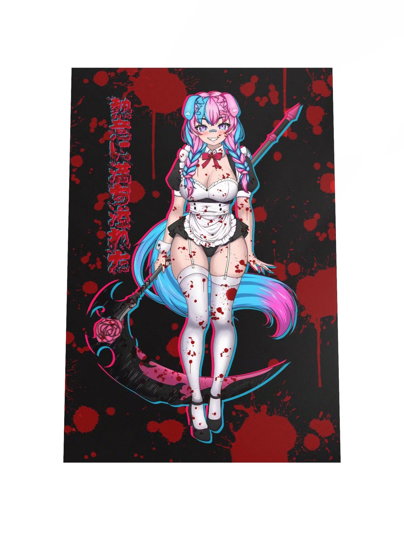 MooMoo Maid Scythe Poster (Black Dress) product image (4)