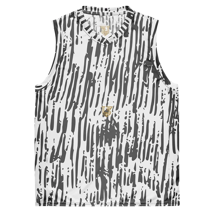 No Cap - White w/Black Strokes Sleeveless Pattern Design product image (2)