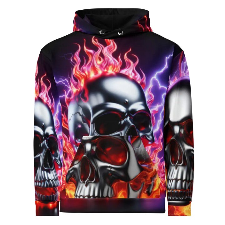 All-Over Recycled Clothing - Unisex Skull Hoodie #18 product image (1)
