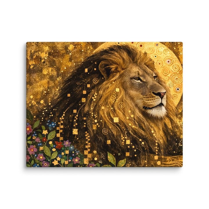 Goldener Wächter – Majestätischer Löwe im Klimt-Stil product image (8)