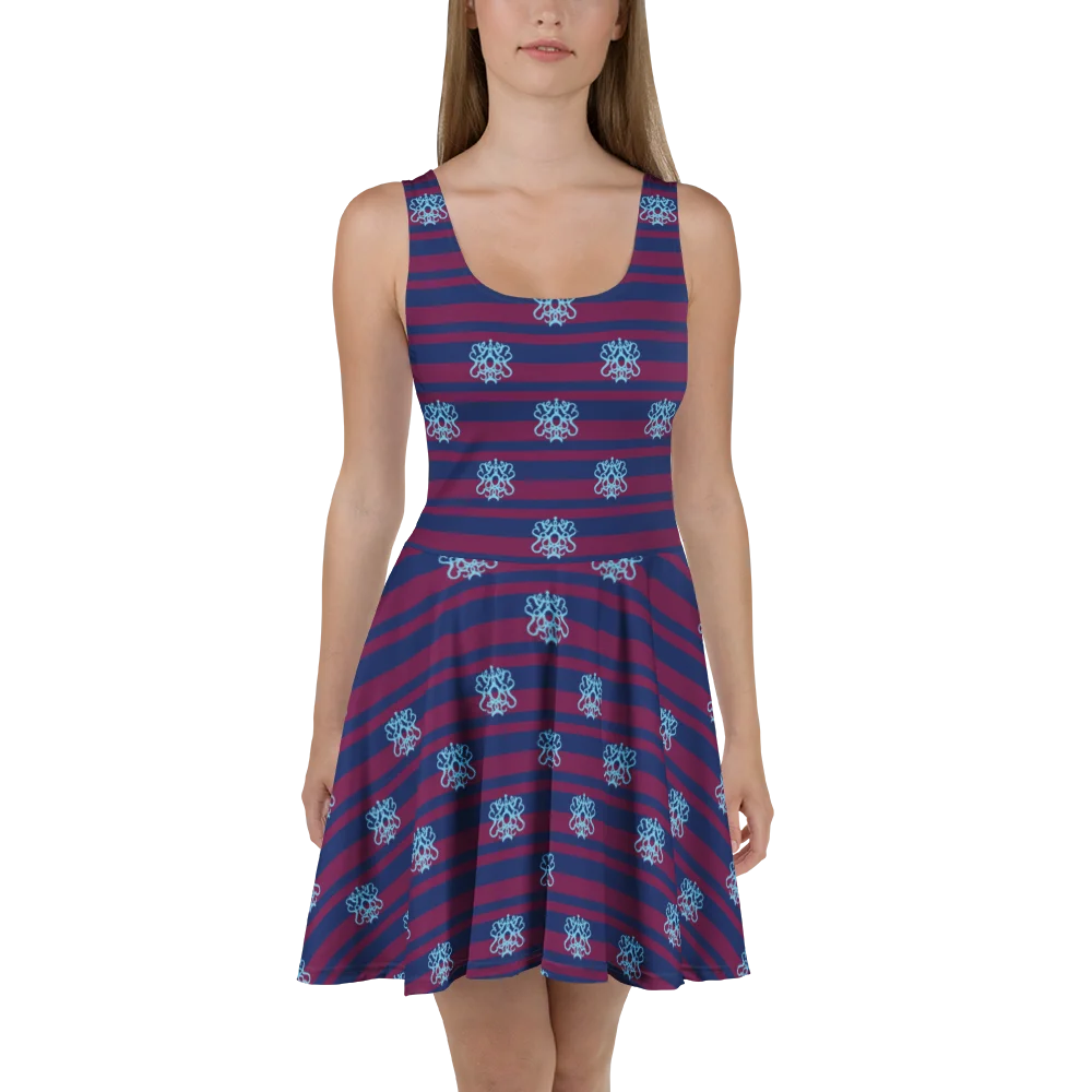 Navy Flirty Academic Skater Dress product image (1)