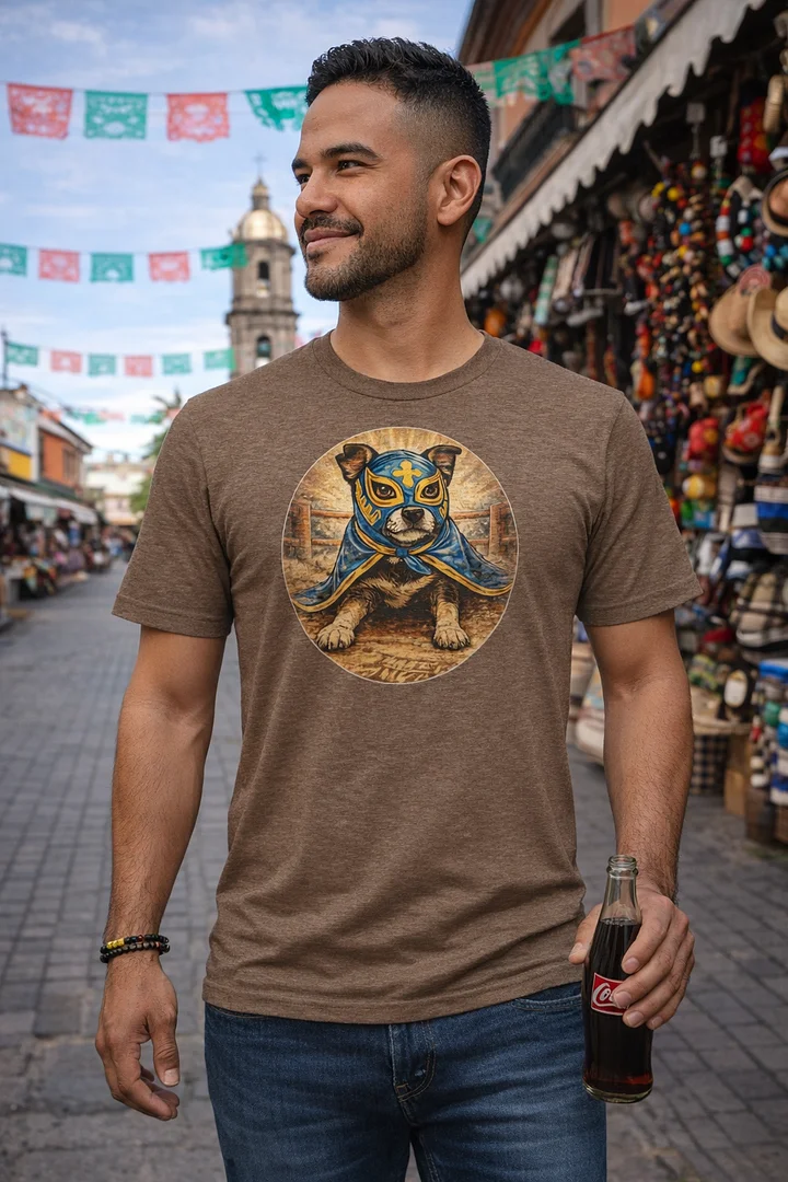 Luchador Guardian Crew Tee – Mel’s Angels Roadwear product image (1)