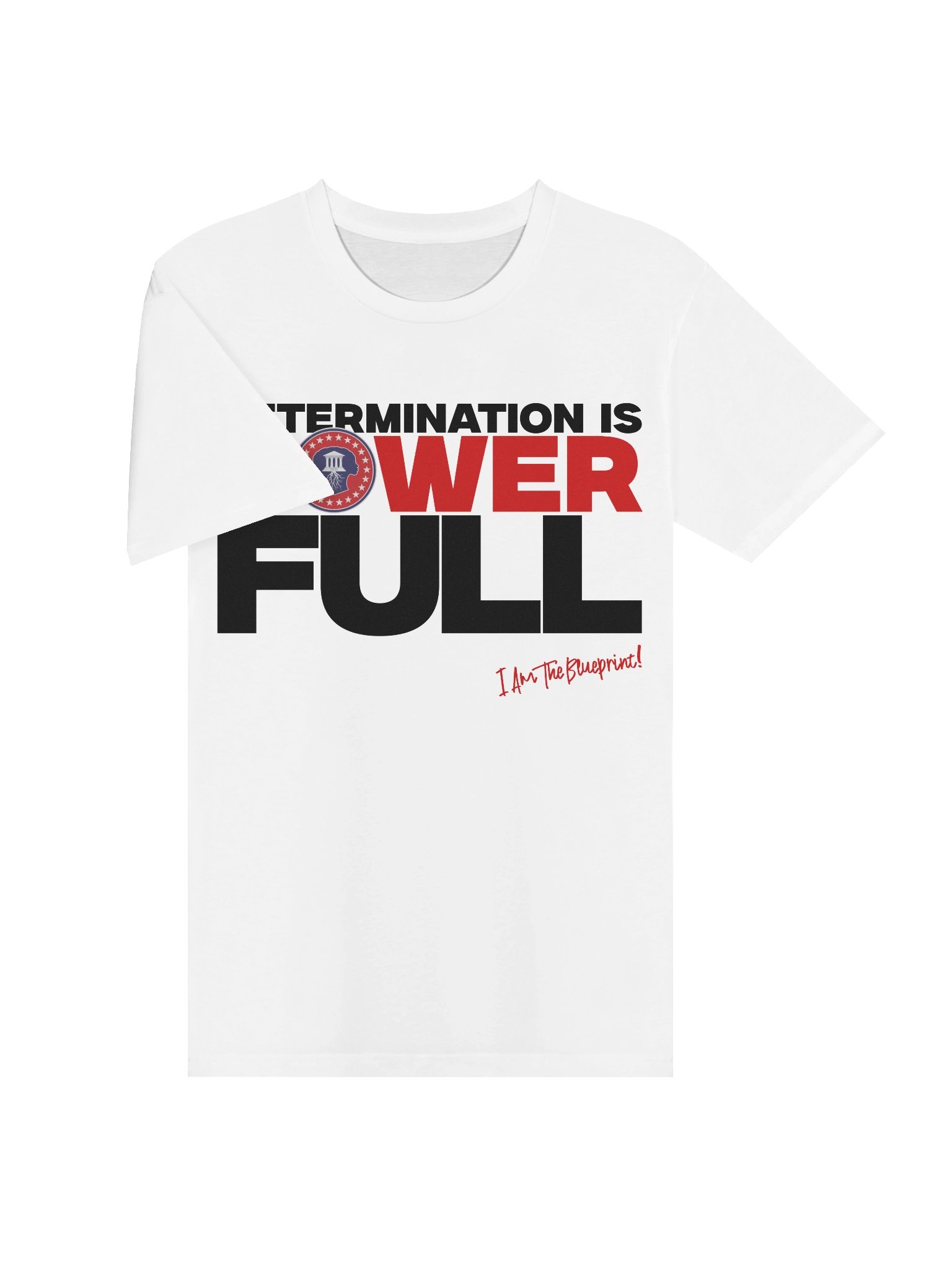 PA Determination "Power" Unisex White Tee product image (3)