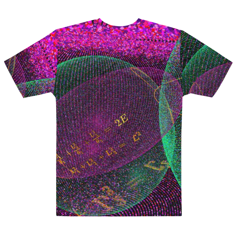Poinsot's Pixel Spaceship 4 - Physics of the Gyroscope Men's Crew Neck T-Shirt product image (4)