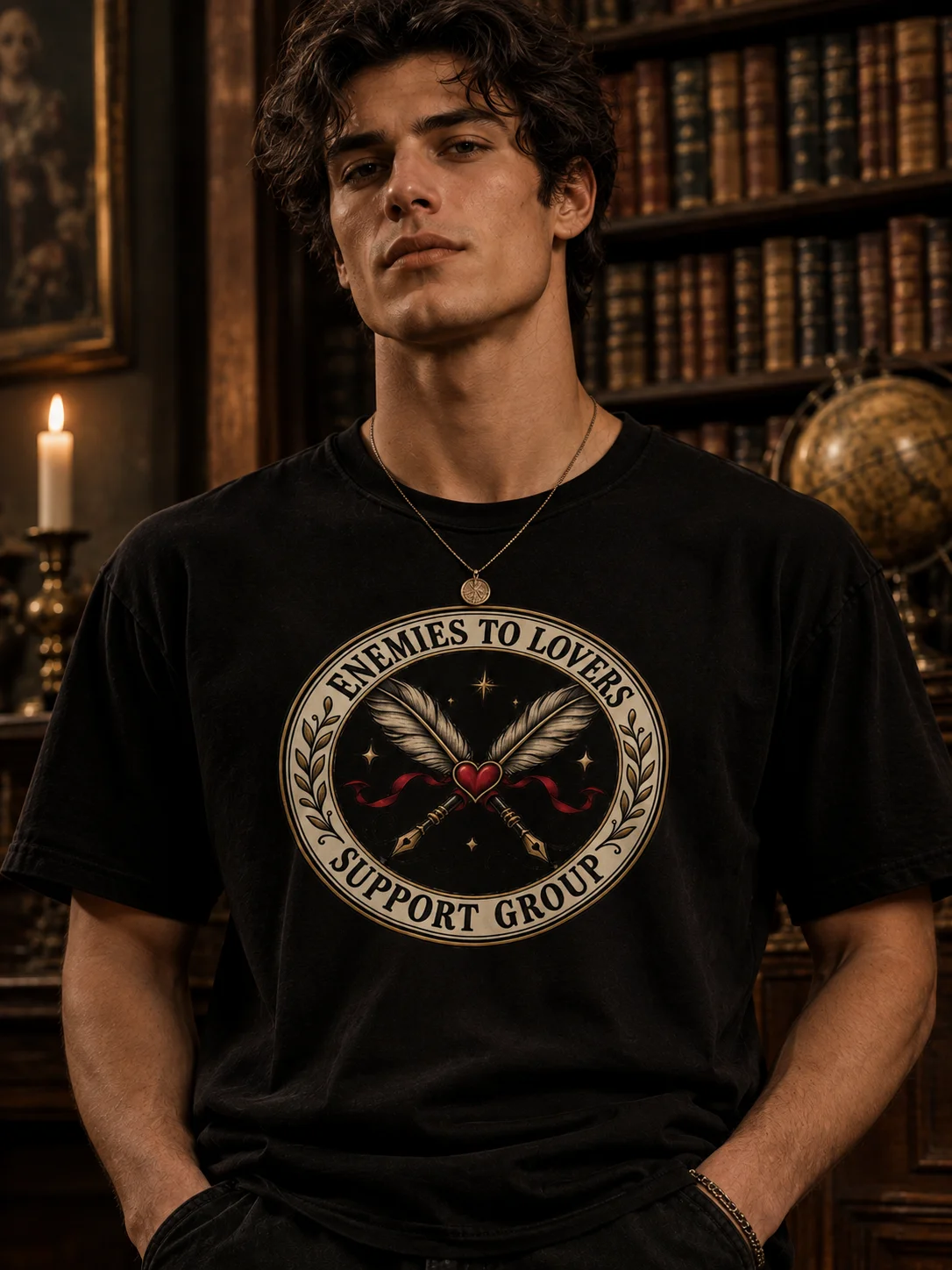 Enemies to Lovers Support Group Vintage Crest Graphic Tee product image (1)