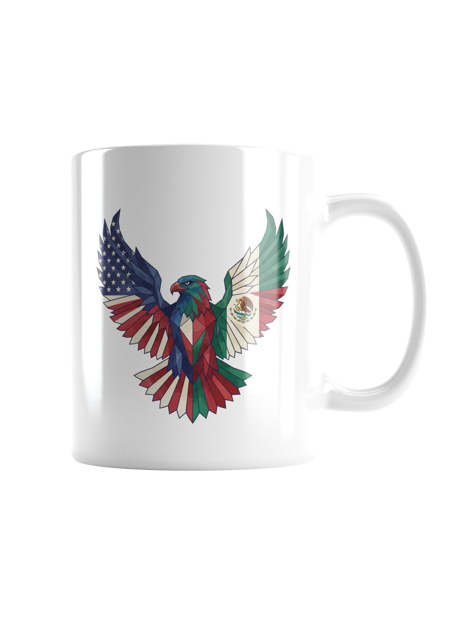 American Mexican Eagle Flag Polygon Wings Patriotic Art product image (3)