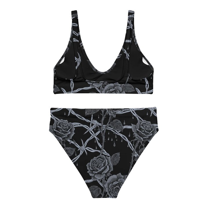 Alternate Design Grayscale Barbed Wire & Roses Bikini product image (2)