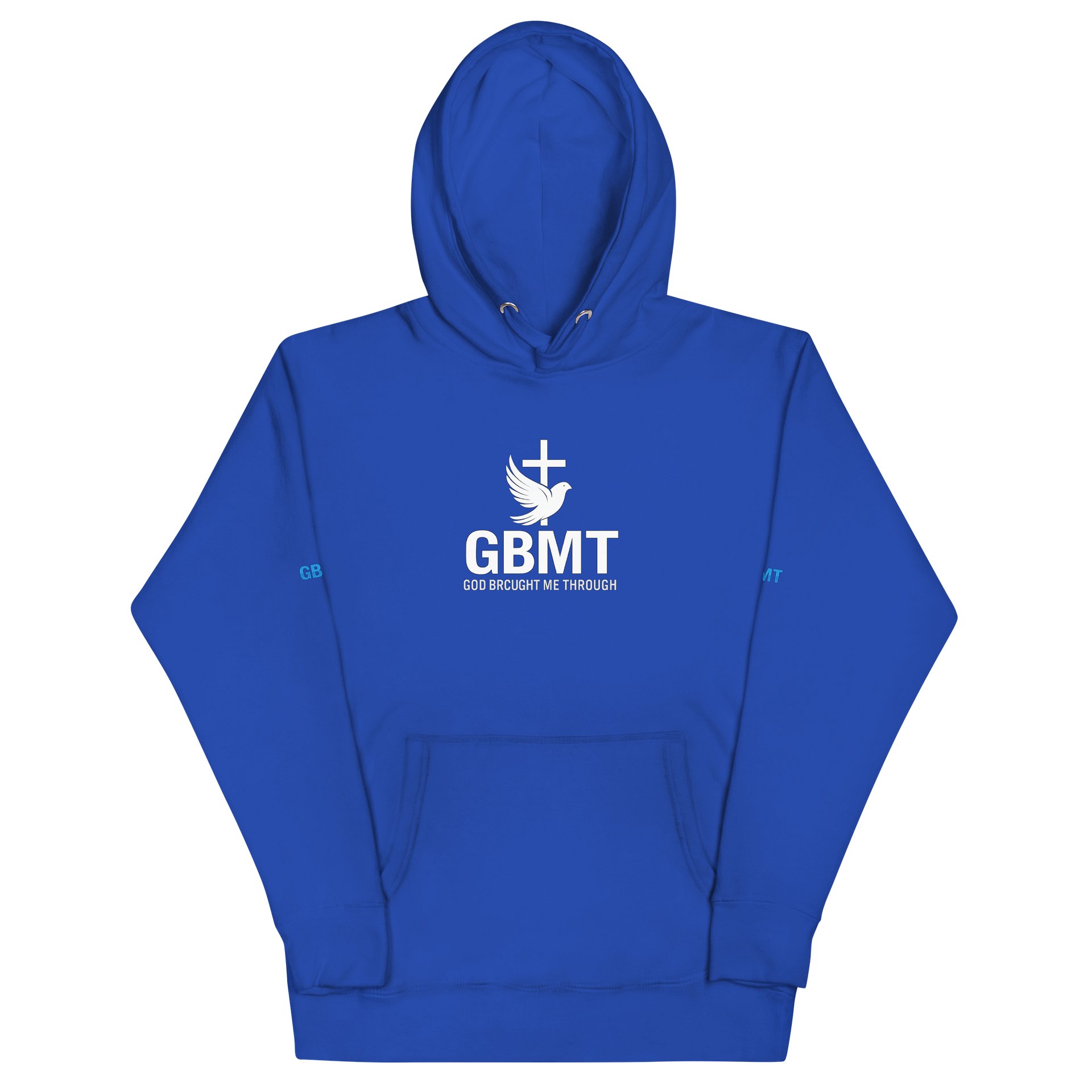 GBMT “God Brought Me Through” Blue Faith Hoodie | Real Survivor Collection product image (2)