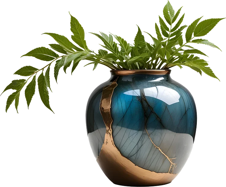 Stellar Luxe – Midnight Glow Vase PNG product image (1)