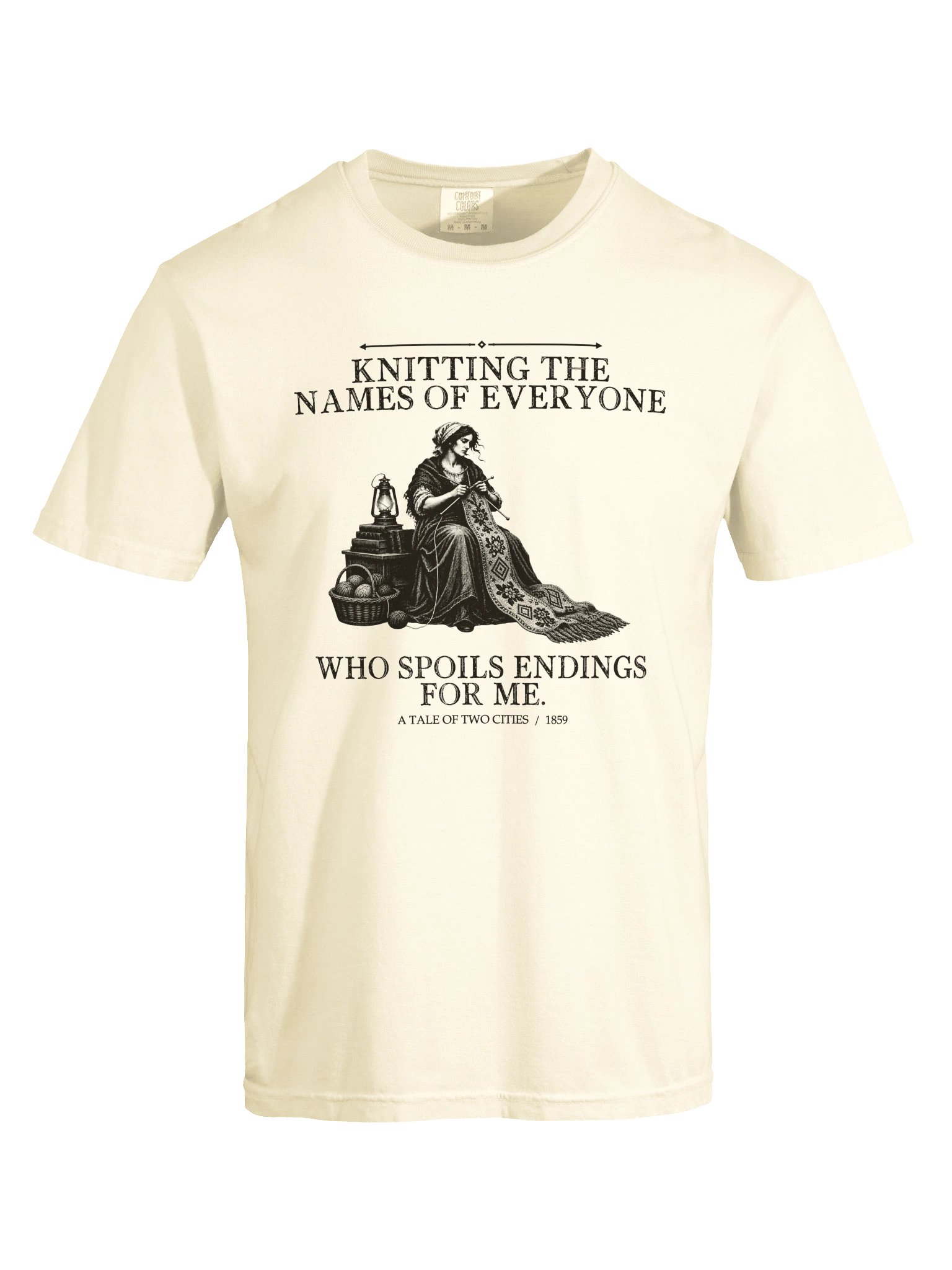 Knitting Names Everyone Who Spoils Endings For -- A Tale of Two Cities Tee (Light) product image (17)