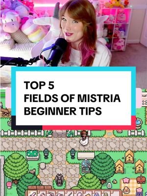 My top 5 tips for beginners in Fields of Mistria! These tips will help those who are just getting into the game or for those of you who may not have played in a while! #fieldsofmistria 