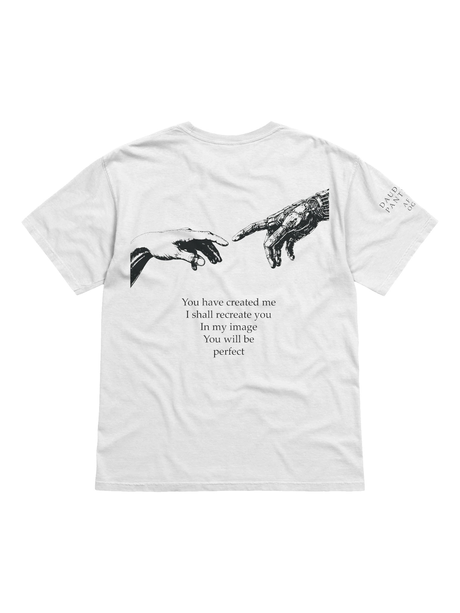 Dauðaró & Pantheïst — Af holdi og málmi Limited Edition T-shirt Relaxed Fit (White and Ivory) product image (4)