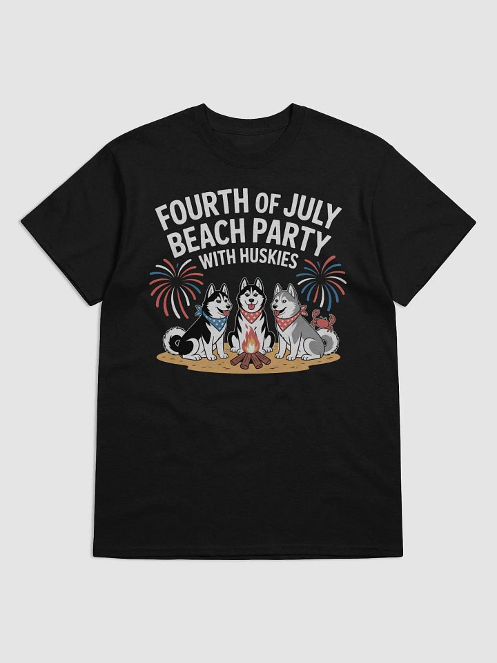 Husky Beach Party Fourth of July T-Shirt product image (4)