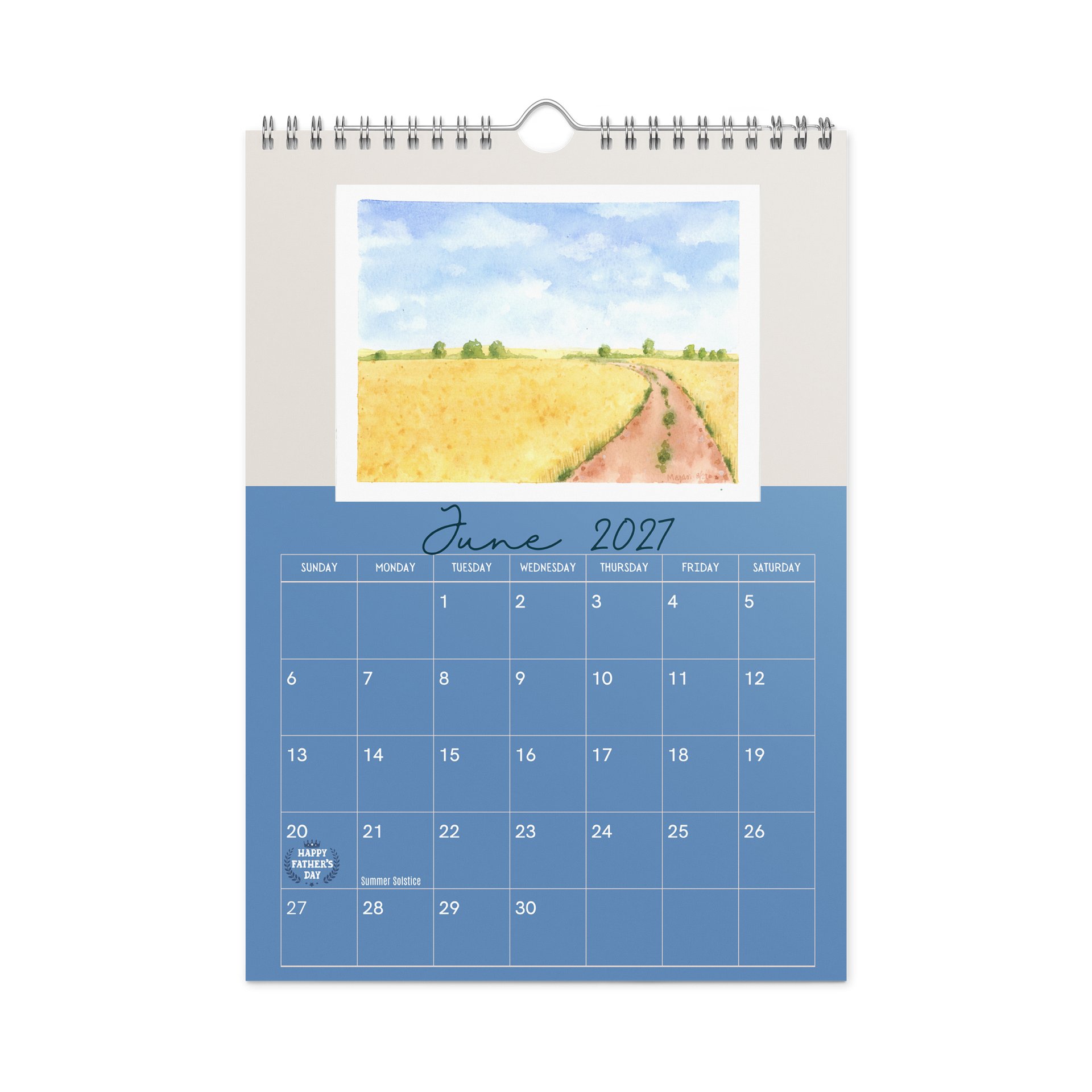 Bloom Through the Seasons: A Watercolor Calendar (July 2026 - June 2027) product image (4)