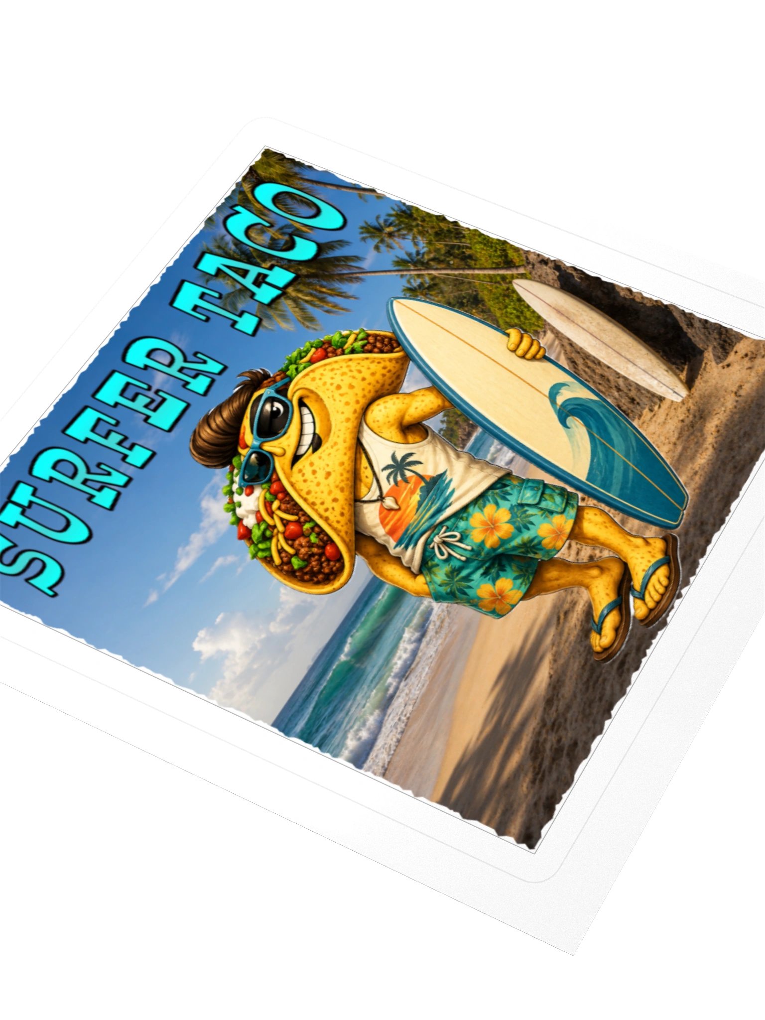 Surfer Taco Beach Sticker - The Taco family product image (7)